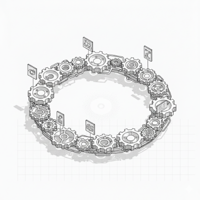 AI agent development and automation illustration